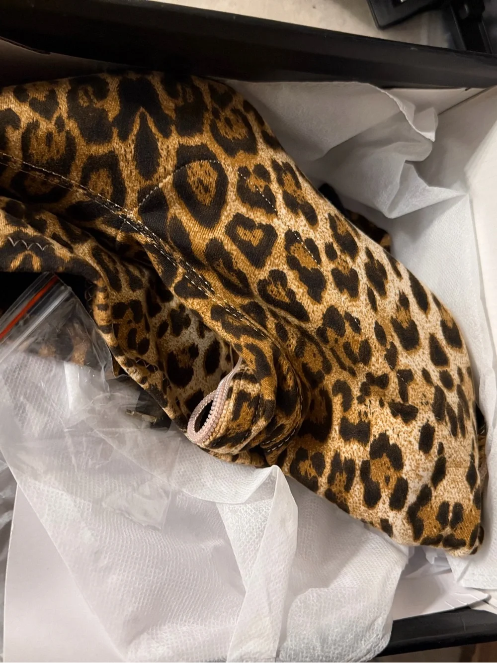 Fashion Nova Leopard Print Over-the-Knee Stiletto Boots - Brown/Tan